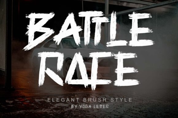 Battle Race: A Modern Brush Font for Digital Design