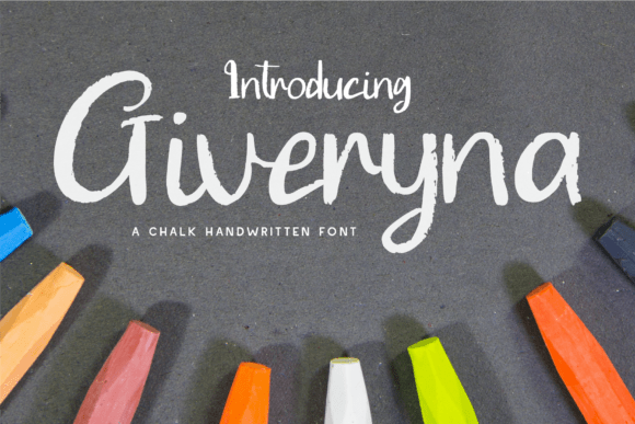 Craft a Unique Brand with Giveryna, a Playful Chalk Handwritten Font