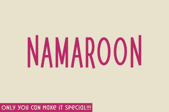 Namaroon: A Font with a Genuine Handwritten Rhythm