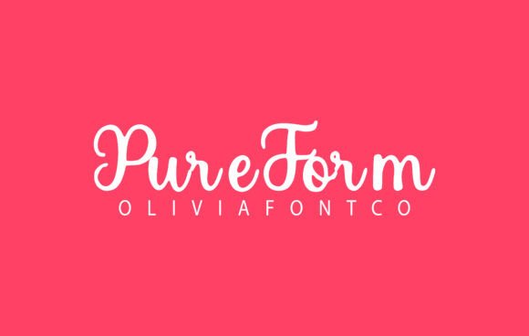 Pureform: A Handwritten Font with Romantic Soul