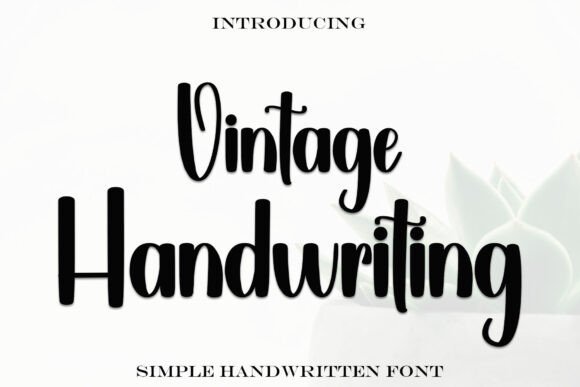Vintage Handwriting: An Elegant Script Font for Your Craft Business